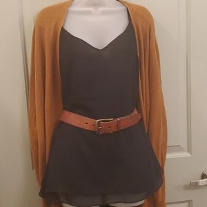 Brown leather belt
